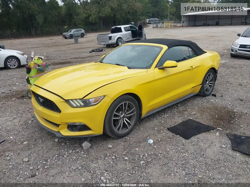 2016 FORD MUSTANG VIN 1FATP8UH1G5318946 — фото 2