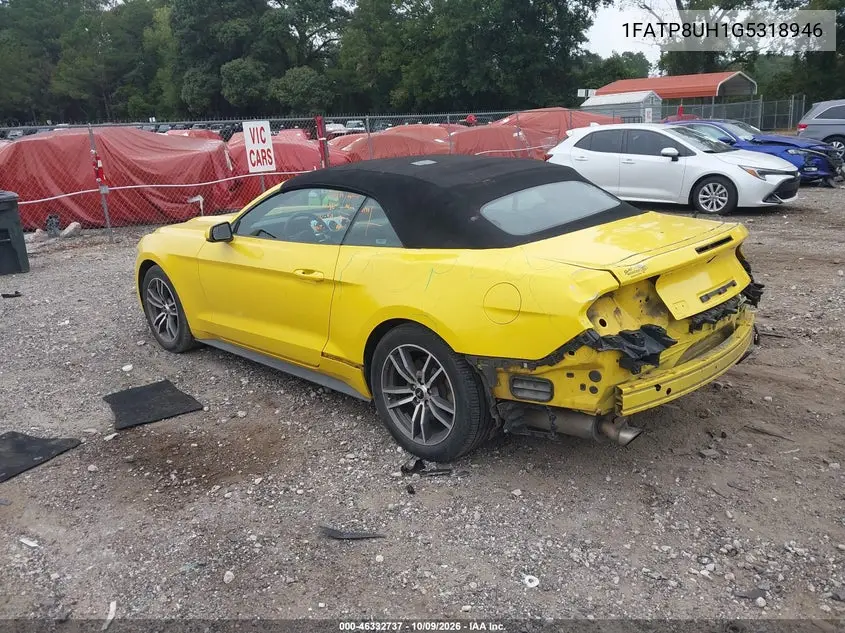 2016 FORD MUSTANG VIN 1FATP8UH1G5318946 — фото 3