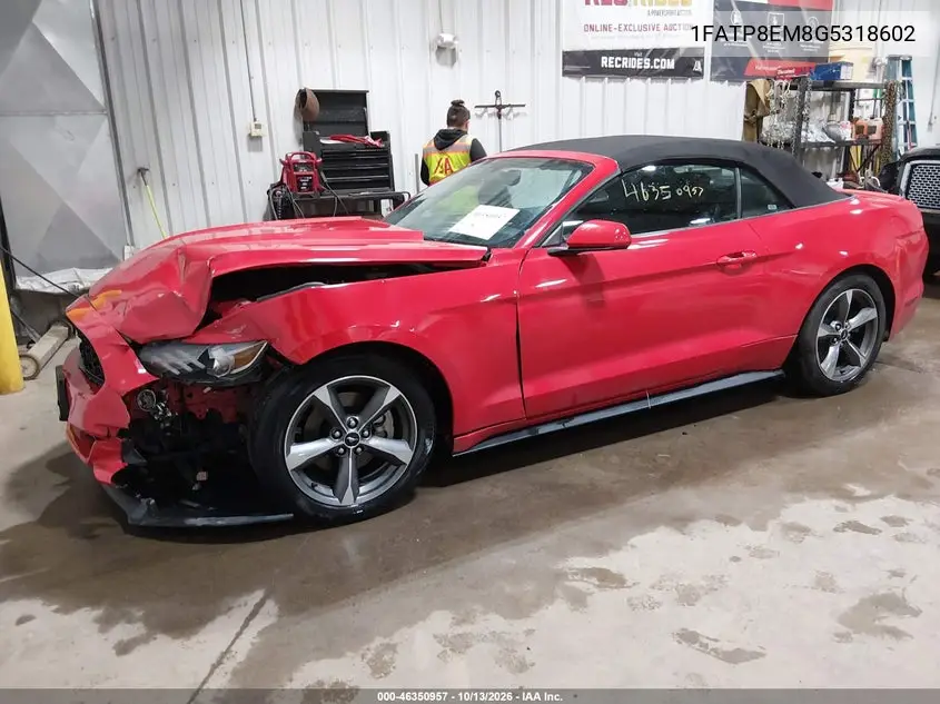 2016 FORD MUSTANG VIN 1FATP8EM8G5318602 — фото 2