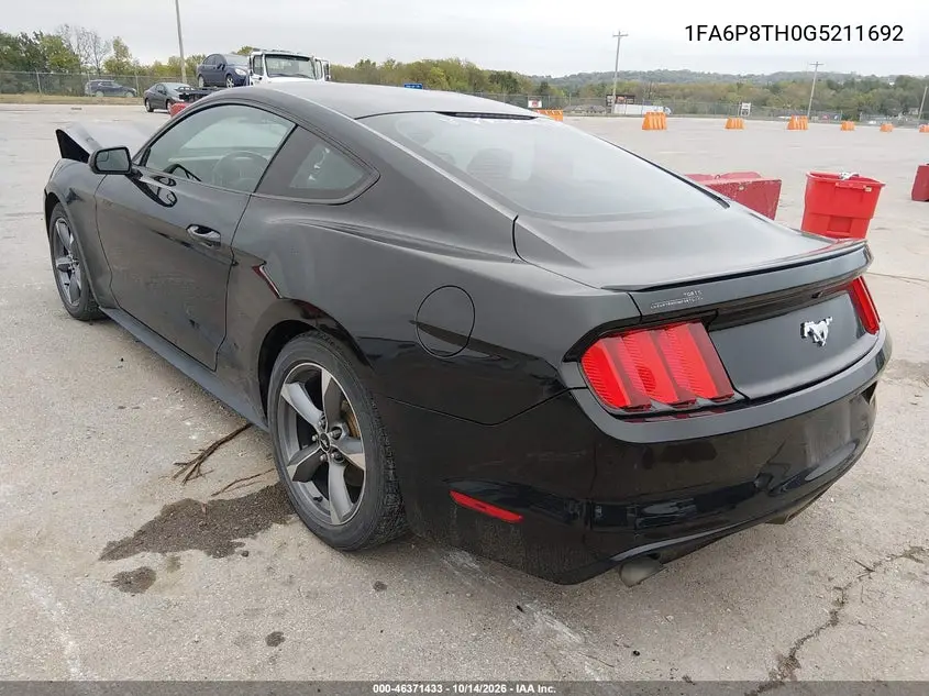 2016 FORD MUSTANG VIN 1FA6P8TH0G5211692 — фото 3