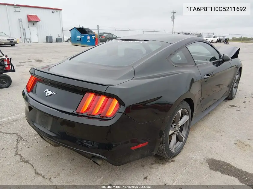 2016 FORD MUSTANG VIN 1FA6P8TH0G5211692 — фото 4