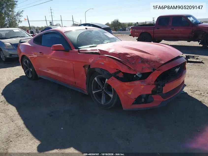 FORD MUSTANG 2016, VIN 1FA6P8AM9G5209147