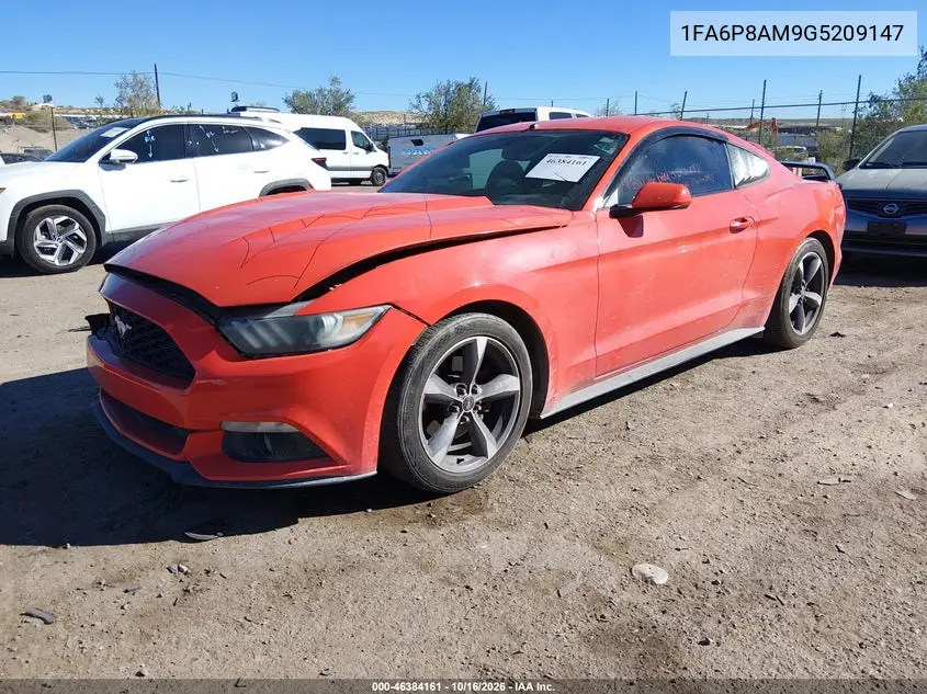 2016 FORD MUSTANG VIN 1FA6P8AM9G5209147 — фото 2