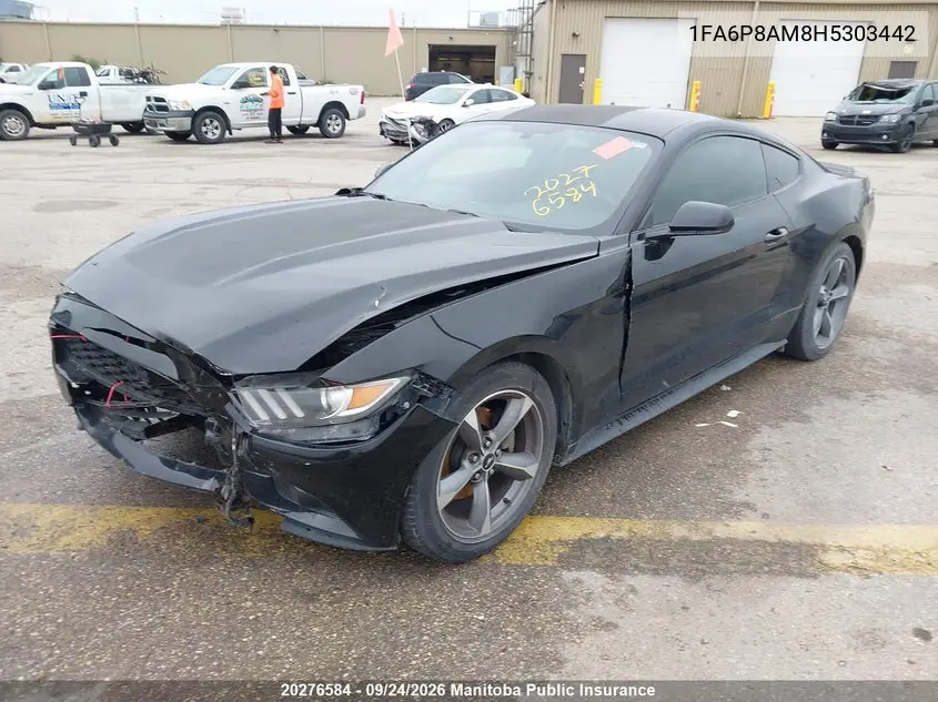 2017 FORD MUSTANG VIN 1FA6P8AM8H5303442 — фото 2