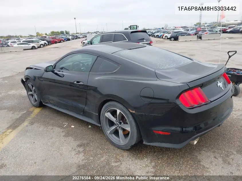 2017 FORD MUSTANG VIN 1FA6P8AM8H5303442 — фото 3