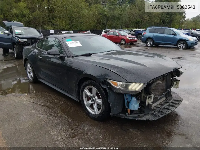 FORD MUSTANG 2017, VIN 1FA6P8AM9H5302543