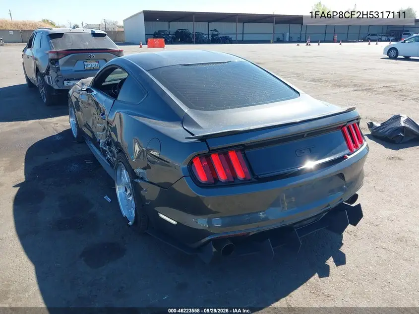 2017 FORD MUSTANG VIN 1FA6P8CF2H5317111 — фото 3