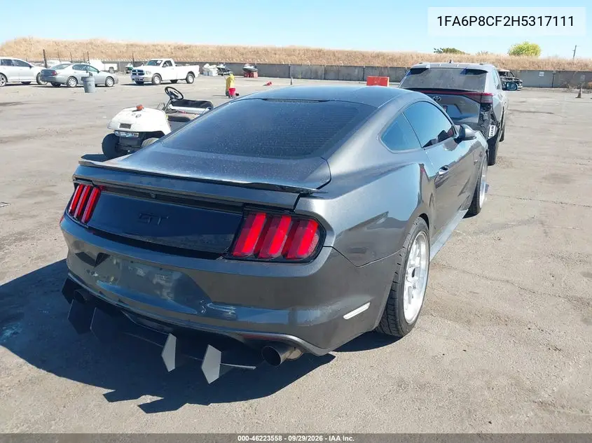 2017 FORD MUSTANG VIN 1FA6P8CF2H5317111 — фото 4