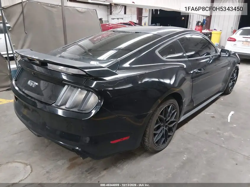 2017 FORD MUSTANG VIN 1FA6P8CF0H5343450 — фото 4