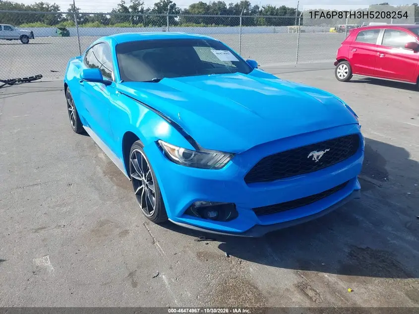 FORD MUSTANG 2017, VIN 1FA6P8TH3H5208254