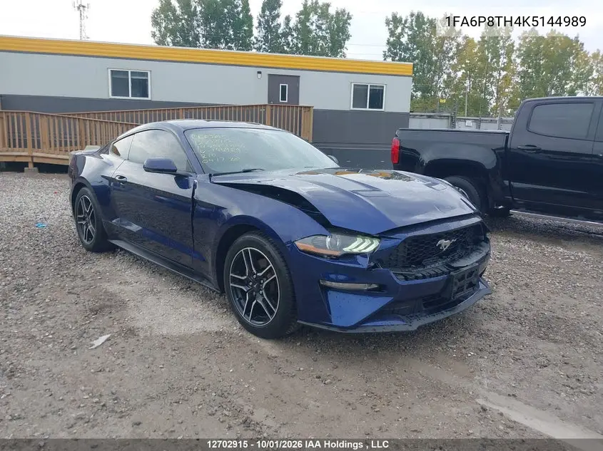 FORD MUSTANG 2019, VIN 1FA6P8TH4K5144989