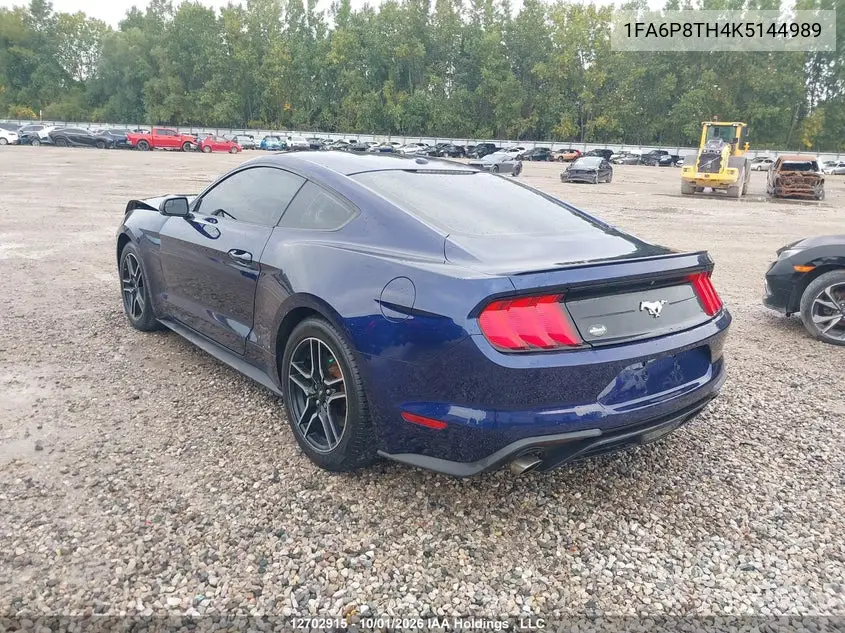 2019 FORD MUSTANG VIN 1FA6P8TH4K5144989 — фото 3