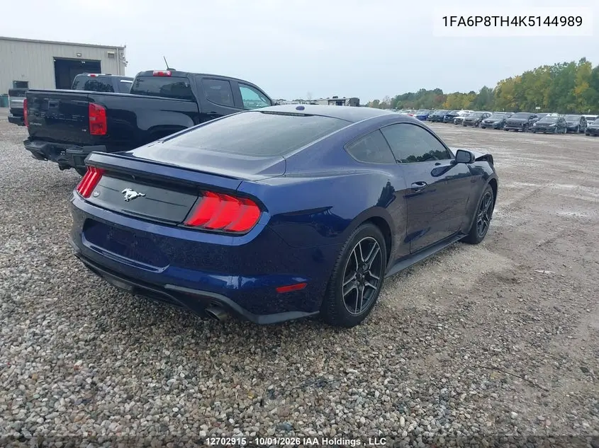 2019 FORD MUSTANG VIN 1FA6P8TH4K5144989 — фото 4
