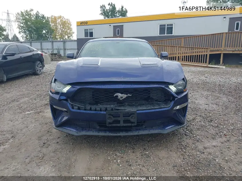2019 FORD MUSTANG VIN 1FA6P8TH4K5144989 — фото 6