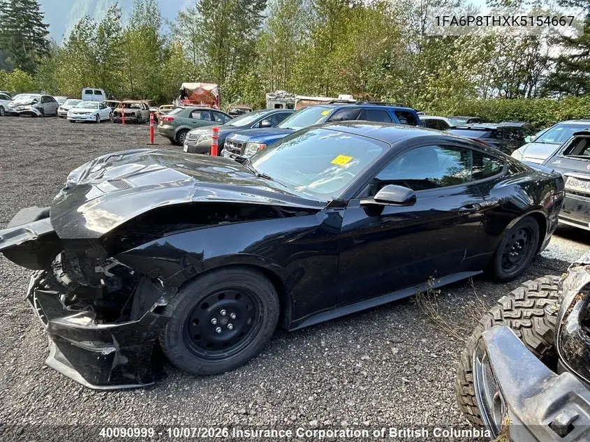 FORD MUSTANG 2019, VIN 1FA6P8THXK5154667