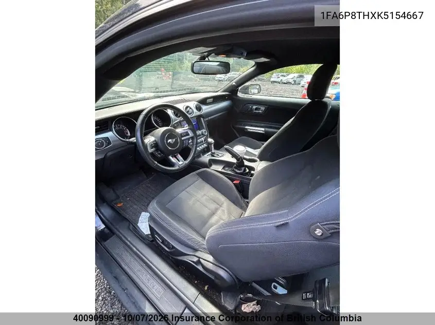 2019 FORD MUSTANG VIN 1FA6P8THXK5154667 — фото 10