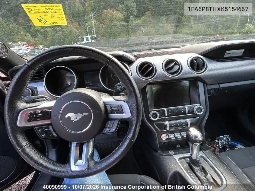 2019 FORD MUSTANG VIN 1FA6P8THXK5154667 — фото 11
