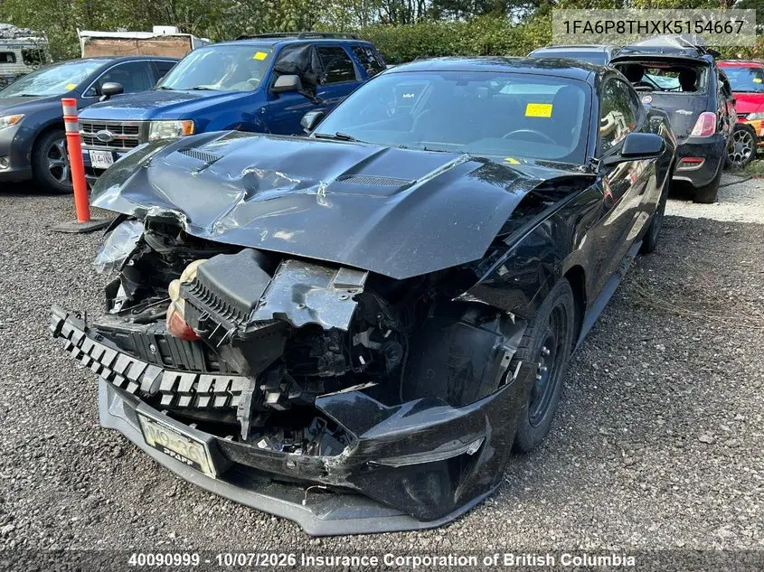 2019 FORD MUSTANG VIN 1FA6P8THXK5154667 — фото 2