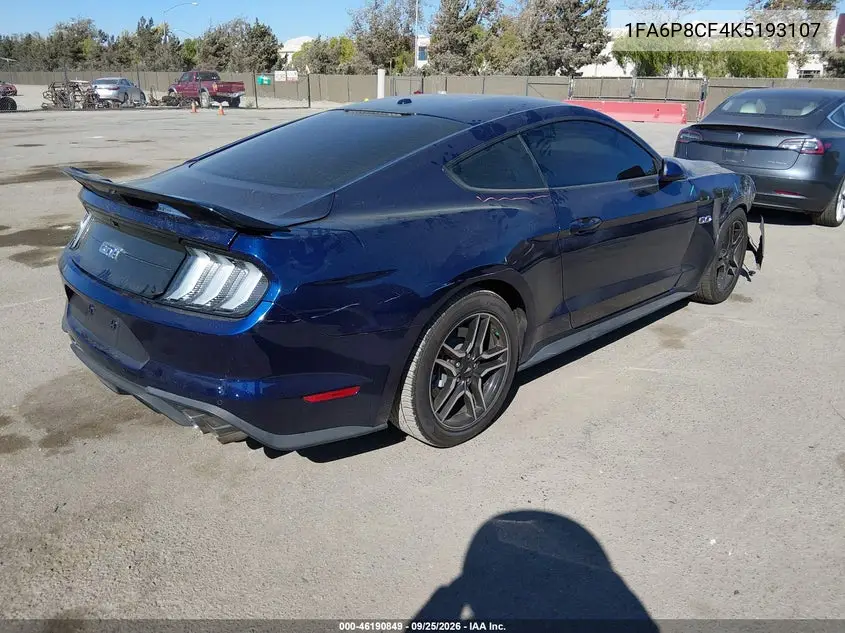 2019 FORD MUSTANG VIN 1FA6P8CF4K5193107 — фото 4