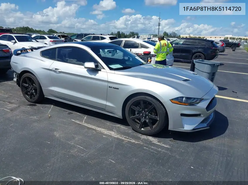FORD MUSTANG 2019, VIN 1FA6P8TH8K5114720