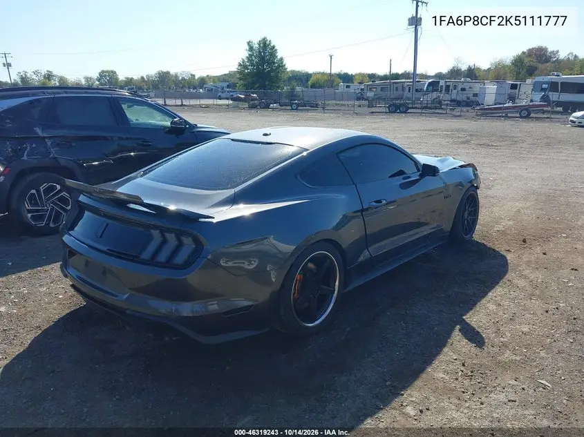 2019 FORD MUSTANG VIN 1FA6P8CF2K5111777 — фото 4