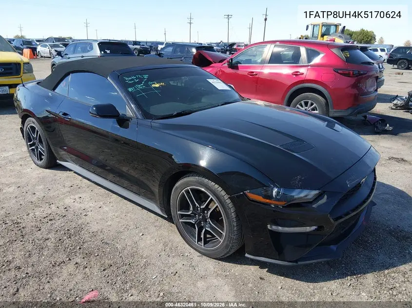 FORD MUSTANG 2019, VIN 1FATP8UH4K5170624