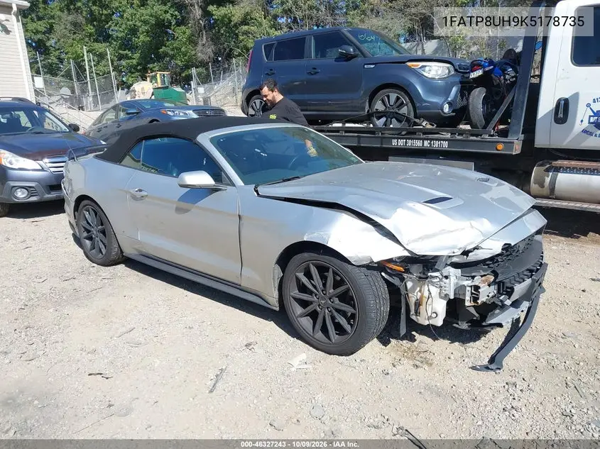 FORD MUSTANG 2019, VIN 1FATP8UH9K5178735