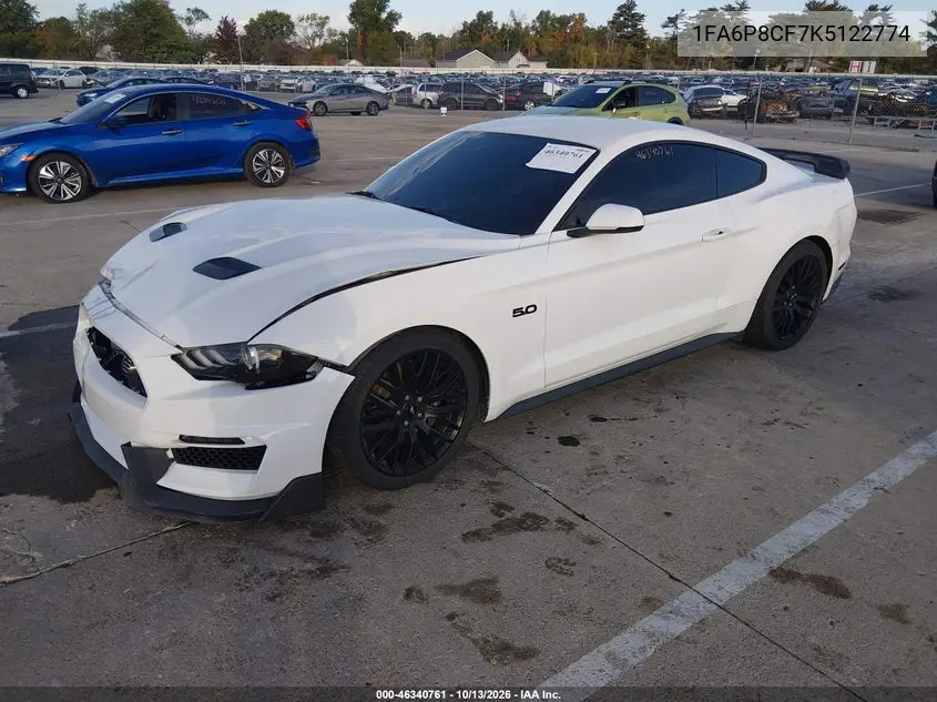 2019 FORD MUSTANG VIN 1FA6P8CF7K5122774 — фото 2