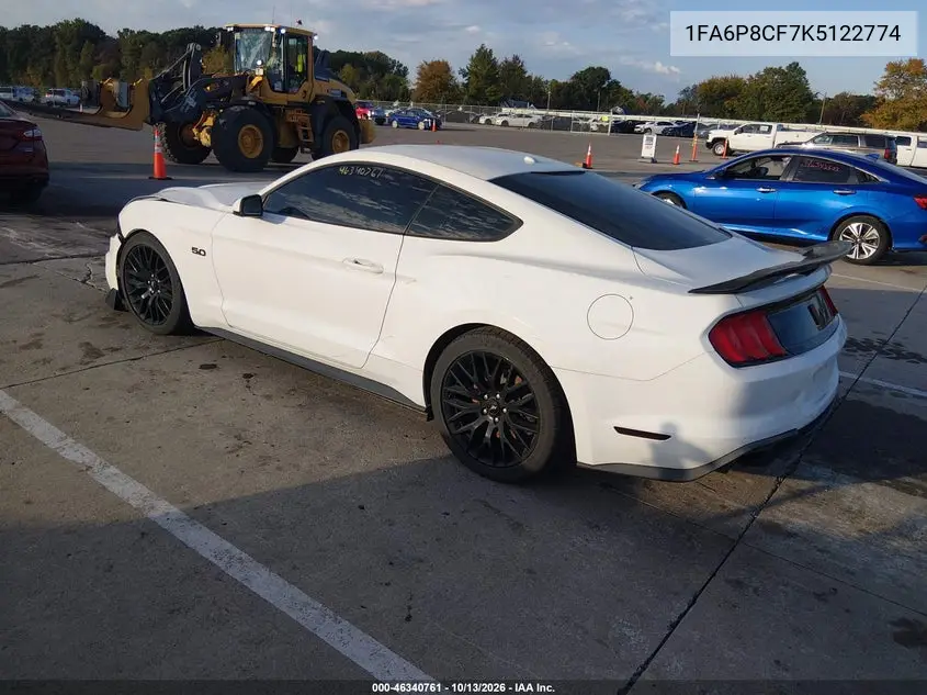 2019 FORD MUSTANG VIN 1FA6P8CF7K5122774 — фото 3