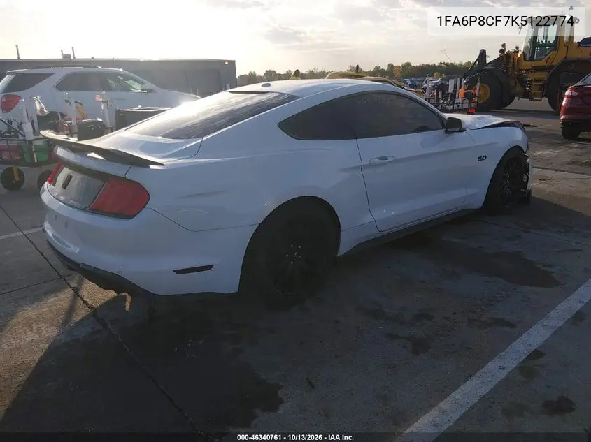 2019 FORD MUSTANG VIN 1FA6P8CF7K5122774 — фото 4