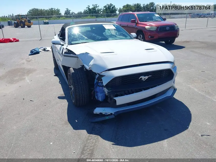 FORD MUSTANG 2019, VIN 1FATP8UH5K5178764