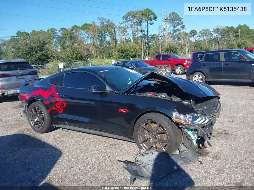 FORD MUSTANG 2019, VIN 1FA6P8CF1K5135438