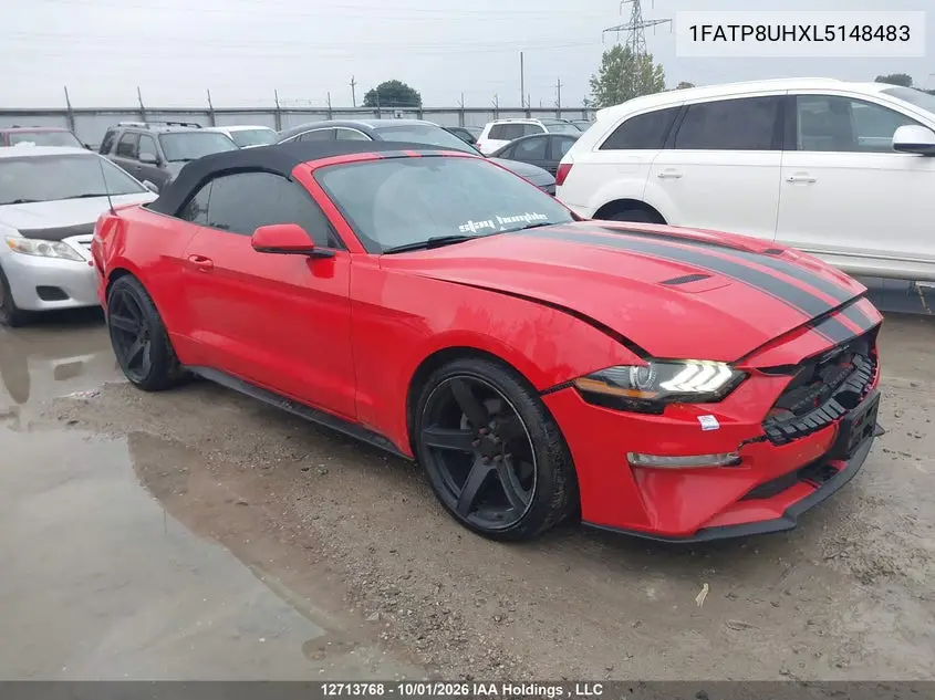 FORD MUSTANG 2020, VIN 1FATP8UHXL5148483