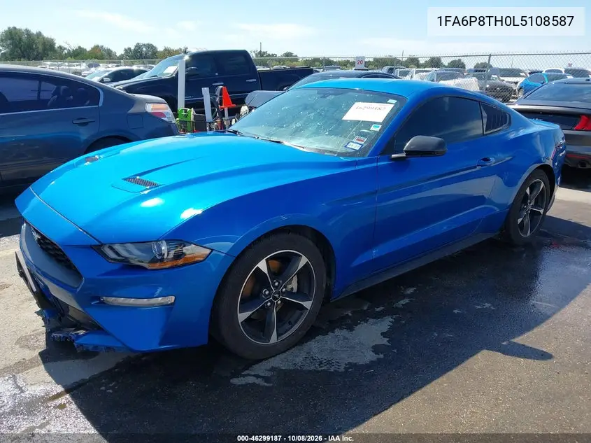 2020 FORD MUSTANG VIN 1FA6P8TH0L5108587 — фото 2