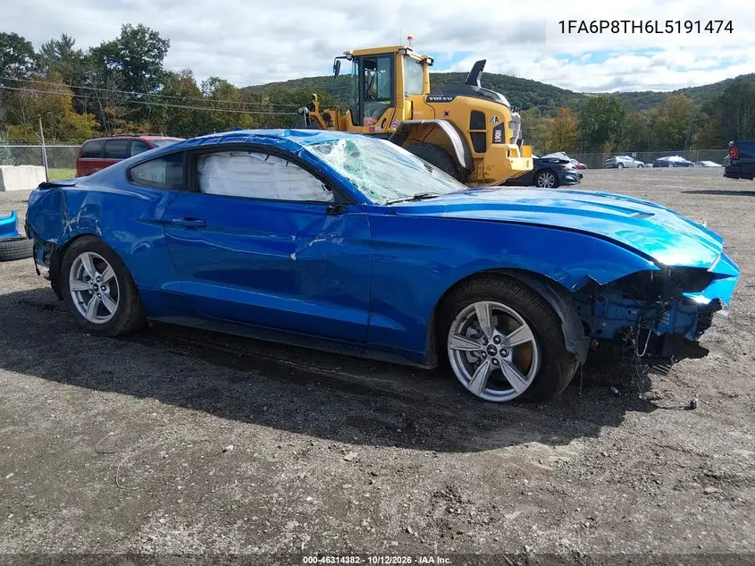 FORD MUSTANG 2020, VIN 1FA6P8TH6L5191474