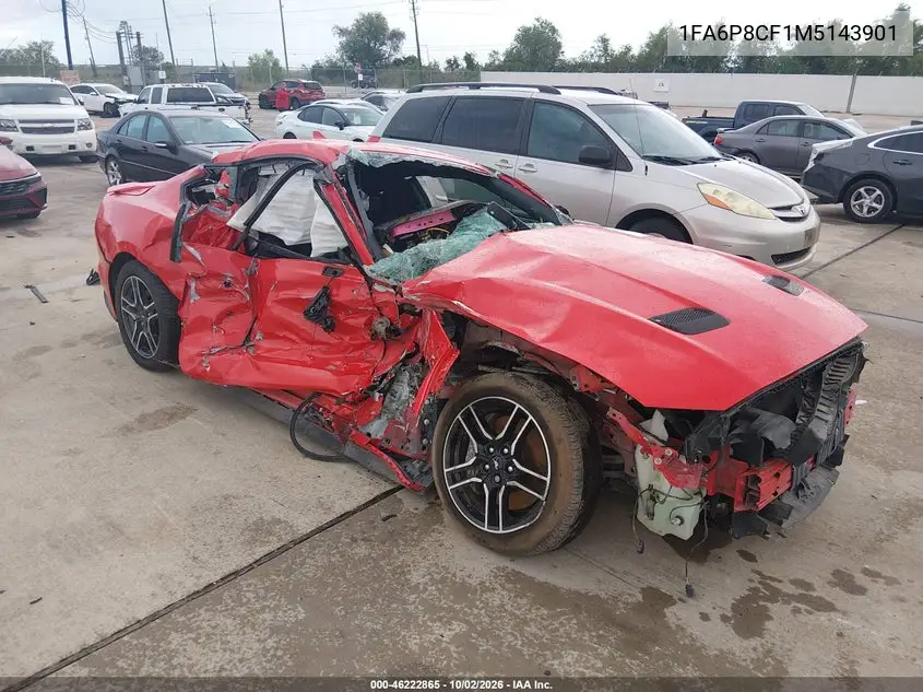 FORD MUSTANG 2021, VIN 1FA6P8CF1M5143901