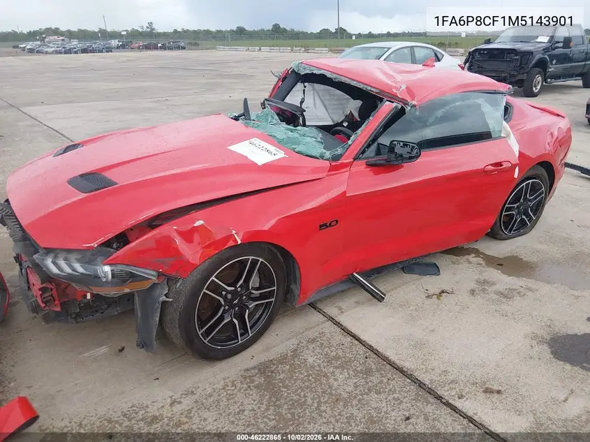 2021 FORD MUSTANG VIN 1FA6P8CF1M5143901 — фото 2