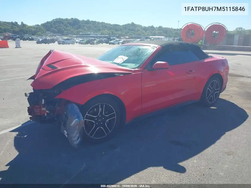 2021 FORD MUSTANG VIN 1FATP8UH7M5115846 — фото 2