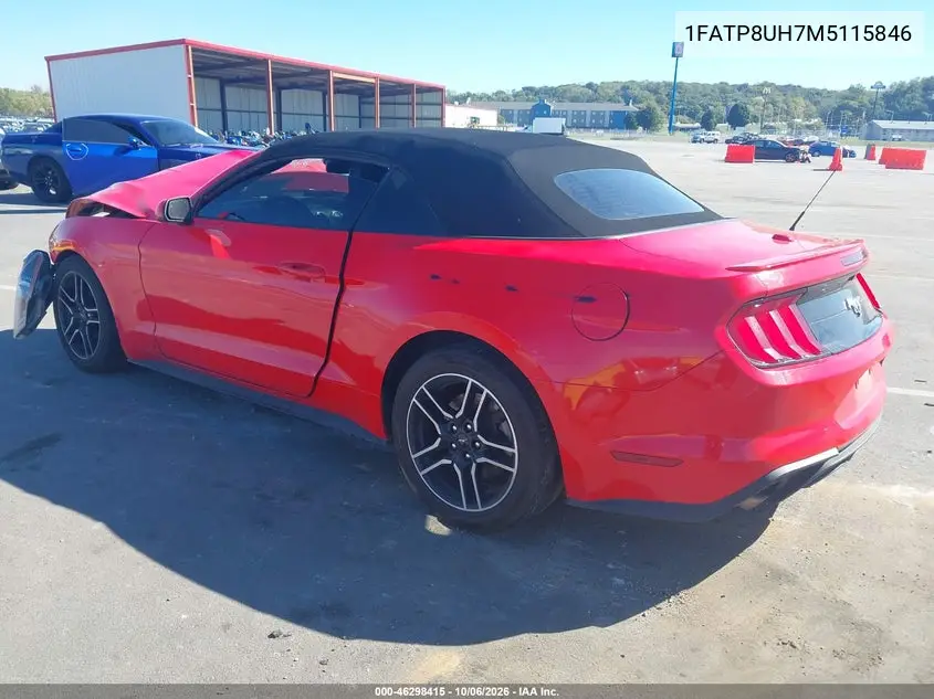 2021 FORD MUSTANG VIN 1FATP8UH7M5115846 — фото 3