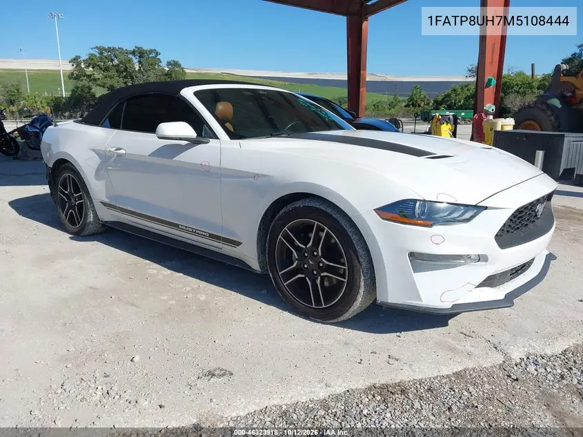 FORD MUSTANG 2021, VIN 1FATP8UH7M5108444