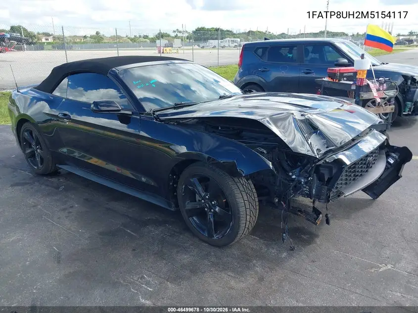 FORD MUSTANG 2021, VIN 1FATP8UH2M5154117