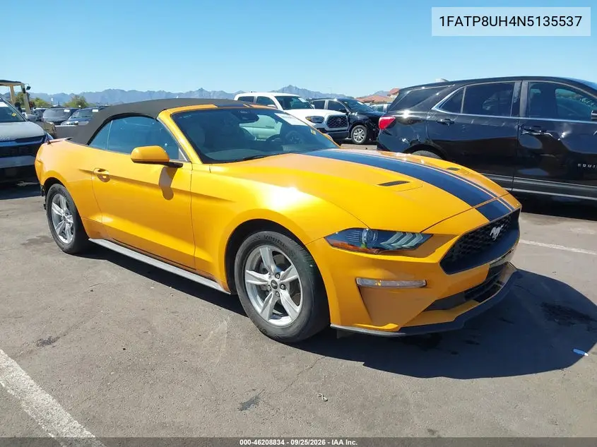 FORD MUSTANG 2022, VIN 1FATP8UH4N5135537