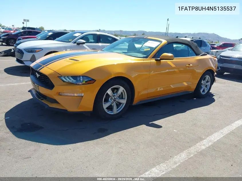 2022 FORD MUSTANG VIN 1FATP8UH4N5135537 — фото 2