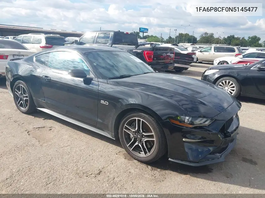 FORD MUSTANG 2022, VIN 1FA6P8CF0N5145477
