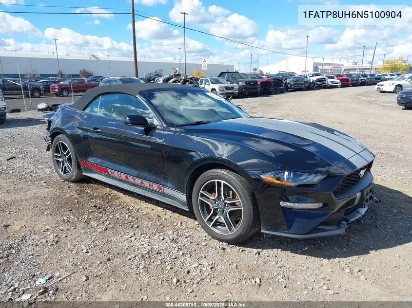 FORD MUSTANG 2022, VIN 1FATP8UH6N5100904