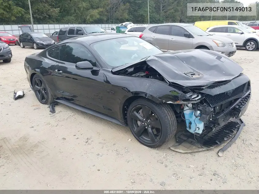 FORD MUSTANG 2022, VIN 1FA6P8CF0N5149013