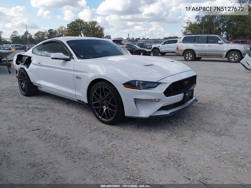 FORD MUSTANG 2022, VIN 1FA6P8CF7N5127672