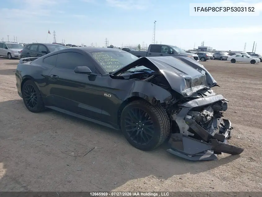 FORD MUSTANG 2023, VIN 1FA6P8CF3P5303152