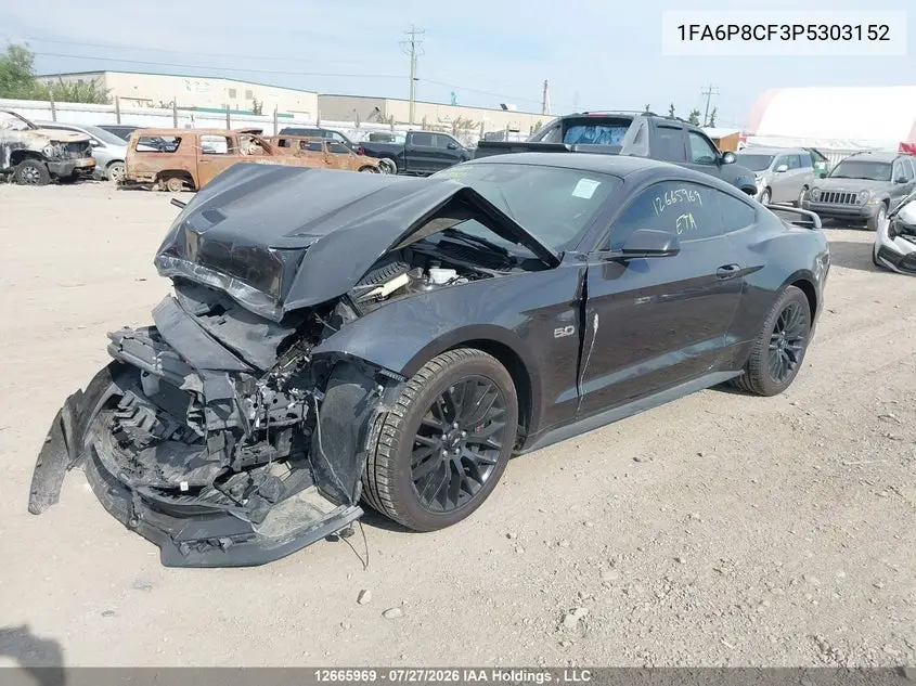 2023 FORD MUSTANG VIN 1FA6P8CF3P5303152 — фото 2