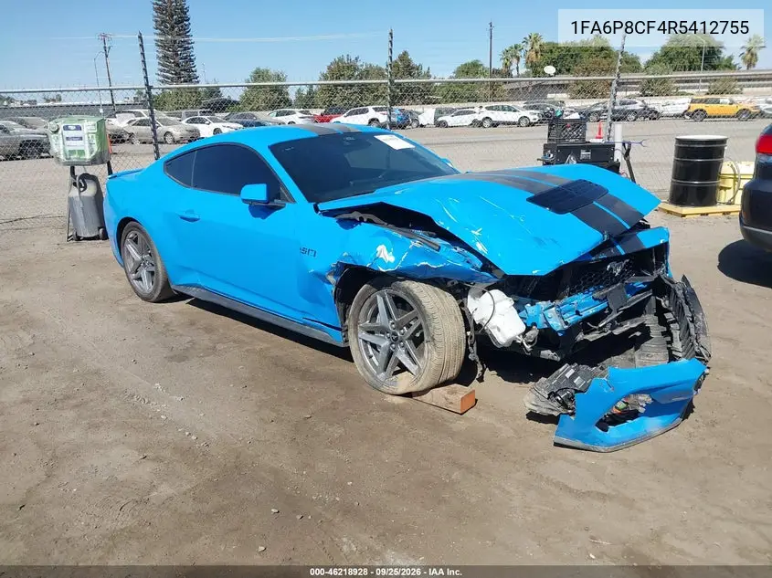 FORD MUSTANG 2024, VIN 1FA6P8CF4R5412755
